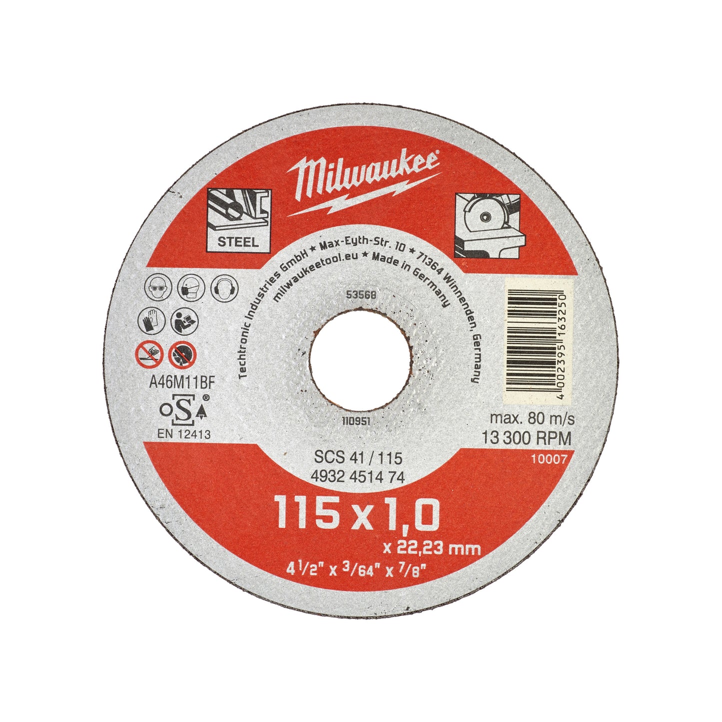 MWK rezna ploča za metal 115x1