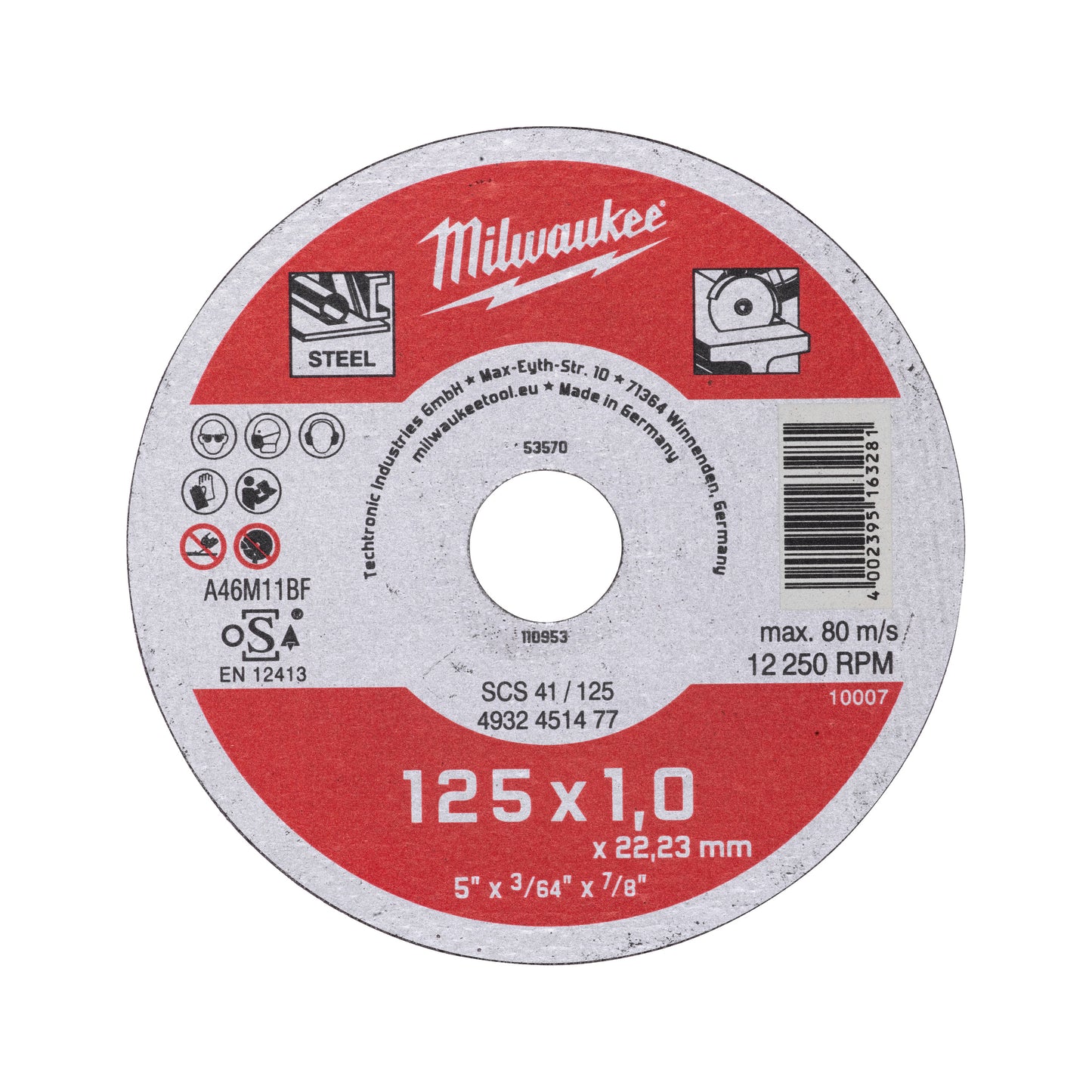 MWK rezna ploča za met.125x1mm